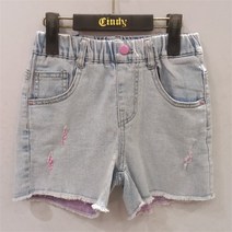 신디키즈 NC05 컬러구제 데님 반바지 CITH22F8Z