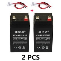 자동차배터리 점프 4V 4000mAh 가격 전자 저울 테이블 스케일 납산 배터리 비상 조명 장난감 자동차 충전, 02 2 pcs