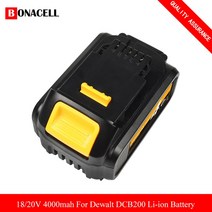 Dewalt DCB182 DCB204 DCB205 DCB206 DCB205-2 DCD985B DCD771C2 DCS355D1 DCD790B 용 교체 배터리, 1 Picec Battery