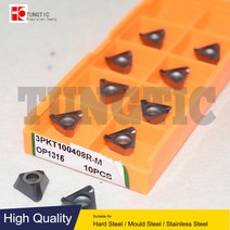 3PKT100408R-M OP1315 OP1215 밀링 커터 CNC 인서트 선반 절삭 공구 가공 금속 공구 3PKT 100408R, 5.100PCS - 3PKT100408R-M OP131