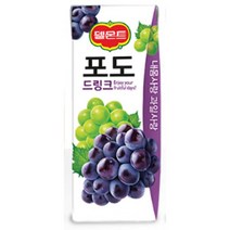 칠성 탕비실 손님대접 가족간식 델몬트 드링크 포도 주스 과즙음료 과일주스 생과일 190ML 48개, 22세트