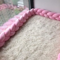 범퍼 침대 패드 아기 가드 토퍼 1.5M/2M 브레이드 매듭 베개 쿠션 유아용 보호대 룸 장식 침구 세트, [01] 2m, [02] 02