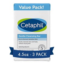 세타필 CETAPHIL 젠틀 클렌징 바 4.5 oz 저자극성, 6팩