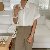 여성용 스탠다드핏 텐셀 반팔셔츠
