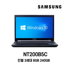 삼성전자 중고노트북 NT200B5C 가성비 좋은 노트북 i5 3210M, WIN10 Home, 8GB, 240GB, 코어i5 3210M, 블랙