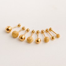 다이아모어 전체 24K 순금 볼 피어싱 트라거스 귓바퀴 금볼 귀걸이 3 4 5 6 mm