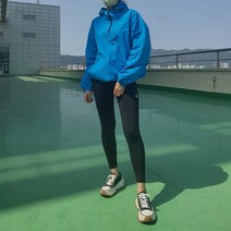 후드 점퍼 형광 남녀공용 오버핏 아노락 바람막이 집업