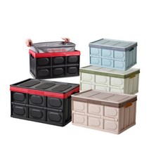 캠핑 수납박스 리빙박스 옷 정리함 박스 중대형, 55L, 55L베이지