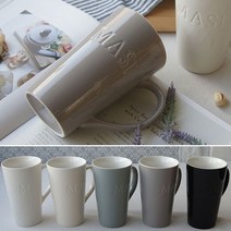 머그컵(마시) 큰음료컵 사무실컵 쥬스컵 집들이선물, 민트그레이