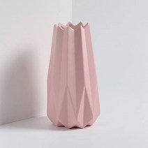 인테리어 튤립 모조 꽃과 북유럽풍 꽃병, 분홍색 꽃병1개