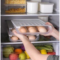 냉장고 수납함 서랍형 아이디어 소스통 조리도구 냉장고정리용기 밀폐용기 실리콘국자, 그레이 3단[자동슬라이딩디자인]