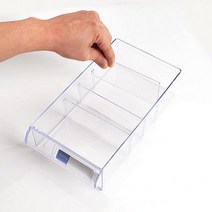 수납정리함 칸막이/책상 부품함 투명수납함 서랍 소품, 칸막이_연결수납함401 세로 1P