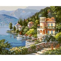 SDOYUNO 60x75cm 숫자로 오일 페인트 풍경 DIY 페인트 캔버스에 숫자로 그림 홈 장식 벽 예술, 99113