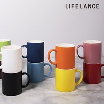 라이프란스 베이직 투톤 무지 무광 머그컵 도자기 북유럽 360ml, 화이트(유광)