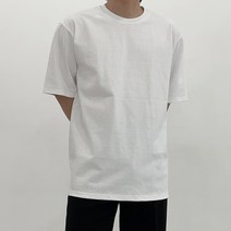 오버핏 10수 무지 반팔티