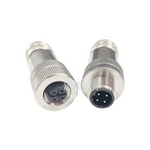 와이어 커넥터 구리터미널M12 항공 센서 커넥터 금속 플러그 헤드 이더넷 EtherCat Profinet Shield IP67 금도금 4 5 8 핀 A/B/D Core Eletri, 01 A-Coding_01 4P_02 Female