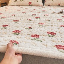 클래스 A 벨벳 토퍼 매트리스 쿠션 홈 프로텍션 매트 사계절 침대 담요 인테리어, G 장미