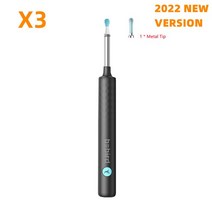 귀지 제거 흡입기 핀셋 Bebird-T15 X3 귀 클리너 Minifit 2 in 1 왁스 제거 청소 도구 HD1080P 검 IP67 방수 건강 관리, 04 X3 Black, 04 X3 Black