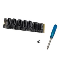 어댑터 카드 하드 디스크 내부 5 포트 액세서리 지원 SSD HDD SI-Pex40139 구성 요소 확장 PH56 SATA III 6GB/S PCIe 데스크탑, 3.15x0.87inch., 검은 색, 금속