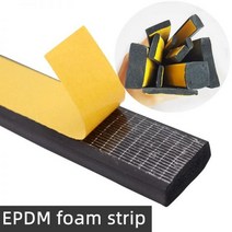 방음스펀지 방음재 흡음재 2m-10m EVA 검정색 고무 자기 접착 스폰지 씰 스트립 폼 강력한 단면 방음 충, 5mm x 30mm x 10m