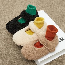바이시유 유아 키즈 아동 따뜻한 신발 방한화 털 안감 겨울 단화 메리제인 부츠 베베