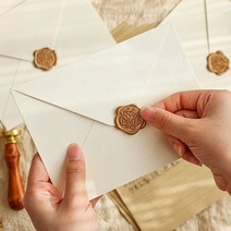 실링왁스 인장 청첩장 초대장 결혼 답례품 스티커_1888EA, 3실링스티커-웰컴