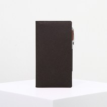 마뜨 사피아노 소가죽 CEO 수첩 다이어리(다크브라운+브라운 9.5x17cm)D10244 다이어리, (다크브라운+브라운)D10244 이니셜내부각인