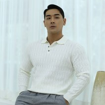 보스트핏 남자 머슬핏 케이블 단추카라 가을 겨울 니트 4color