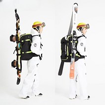 스키 가방 부츠 배낭 대용량 헬멧 의류 남성 여성 여행 방수 캠핑 백팩, 형광 옐로우(50 L)