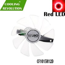 95MM CF1015H12D 기어 LED 쿨러 팬 교체 사파이어 NITRO RX590 RX580 RX570 RX480 RX470 4N001-02-20G 그래픽 카드 팬, Red LED, One Size