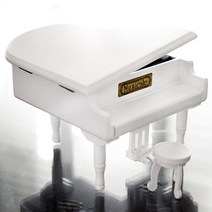 sioncompany_그랜드 피아노 오르골 화이트_KISS THE RAIN_1개x2 미니오르골 피아노오르골 미니피아노오르골 장식용오르골 미니어처오르골--SC, 이상품보내주세요