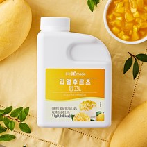 [업체발송] 흥국에프앤비 맘스 리얼베이스 후르츠 망고 1kg 2개세트, 단품, 단품