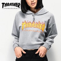 트레셔 크롭 후드티셔츠