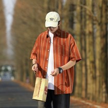 CITYBOY 카메라 편 고가 줄무늬 빅사이즈반팔와이셔츠 유행 남자 C23P48 통제함 68