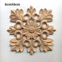 셀프 인테리어 걸레받이 액자 몰딩 나무 아플리케 목각 장미 꽃 조각 코너 공예 도색되지 않은 DIY 액세서리 문 장식품 장식, 34 6cmX6cm14