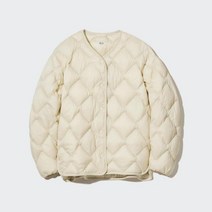 유니클로 울트라 라이트 다운 릴렉스 자켓 여성 퀼팅 깔깔이 패딩 오프화이트