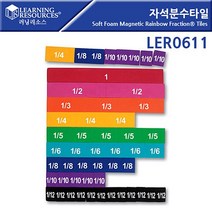 [러닝리소스]자석분수타일 Soft Foam Magnetic Rainbow Fraction Tiles [LER0611] 분수공부 _ 501209EA