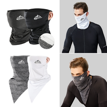 여름용 스포츠 자외선 차단 쿨링 마스크 모음, 봉제형, XTJ23 필터형 넥마스크, 그레이