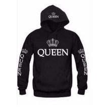 후리스 양털 플리스 뽀글이 니트 핑크 보라 가디건 목폴라 빅 사이즈 로카 단톤 집업 롱 BKLD-캐주얼 킹퀸 프린트 후드티 여성용 남성용 매칭 스웨트 셔츠 연인 커플 후드 풀오버