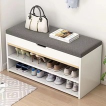 아이젠 원목 벤치형 신발장 사다리선반 인테리어 수납력 좋은 신발장 벤치 의자, 화이트