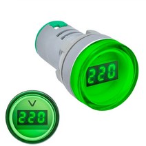절연 저항 측정기22mm AD16-22DSV 라운드 디지털 전압계 AC 60-500V 미니 측정기 LED 디스플레이 표시 등, 05 green
