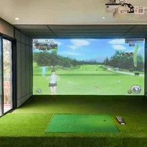 골프 스윙 연습 실내 골프 시뮬레이터 임팩트 스크린 센서 300x200CM 체육관 홈 공 타겟 운동 디스플, 05 300x100cm