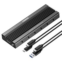 FIDECO M.2 NVME SATA SSD 인클로저 PCIe USB 3.1 10Gbps Gen2 하드 드라이브 인클로저 2230 2242 2260 2280 M.2 M-Key 또는 M+B 키 UASP 지원용 NVMe/SATA SSD용 하드 드라이브 어댑터 -12451, 스타일 1