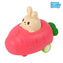 해피플레이 푸쉬앤고 미니카 자동차 풀백 장난감 아기 유아 어린이 조카 돌 선물, 푸쉬앤고 당근 핑크