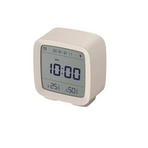 Cleargrass Qingping 블루투스 알람 시계 온도 습도 디스플레이 LCD 조정 가능한 야간 조명 Mijia 앱으로 작동, 3.라이트 그레이