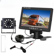 화물 트럭 후방 카메라 카라반 대형차 자동차 12V 24V, 7in + CCD 카메라 + 15m