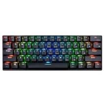 로얄클루지 블루투스 기계식키보드 RK61 RGB 백라이트, RGB 갈축, 블랙
