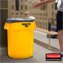 [러버메이드] 컨테이너휴지통 75L 495x581mm(컬러랜덤발송), 색상:[5345700]회색, [5345700]랜덤배송