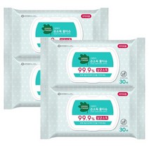 그린핑거 99.9% 손소독 물티슈 살균 소독 티슈 캡형 30매 4팩, 30개입 4팩