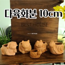 다육화분 10CM 다육이 토기 토분 빈 미니 작은 화분 식물키우기 귀면각 집들이, 달팽이